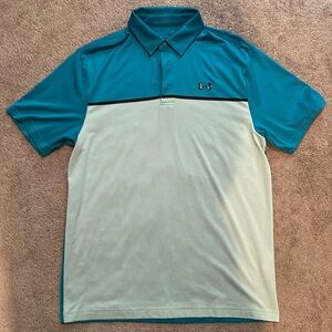 Under Armour Playoff Polo - Blue/Green - Medium (M)